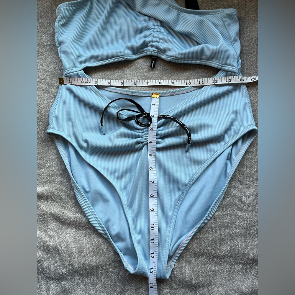 — 2/$5 — Reebok Drawstring Cutout One-Piece Racerback Swimsuit - Picture 13 of 16